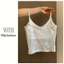Milyfashion Nhiều Màu Ren Rỗng Sling Có Miếng Lót Ngực Mùa Hè Phong Cách Mới Ngọt Cay Gợi Cảm Bên Ngoài Mặc Không Tay Ngắn Top BEGY