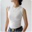 Áovest yếm nữ bằng cotton cổ tròn, nhiều màu sắc, thiết kế không tay