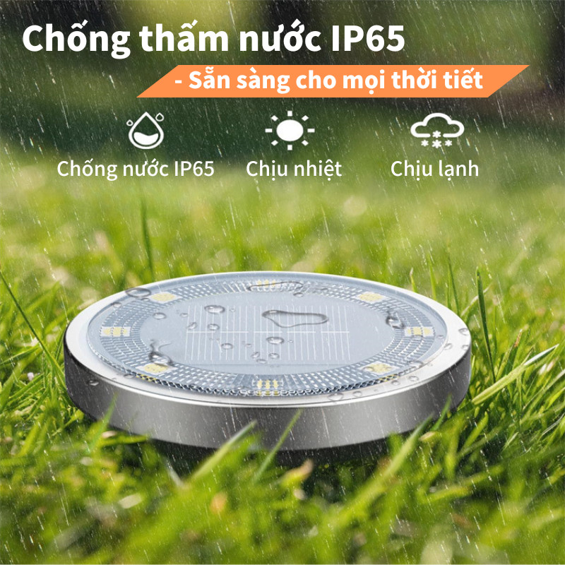 Bộ 4 Đèn Năng Lượng Mặt Trời Cắm Đất Chống Nước IP65 – Đèn Ngủ Sân Vườn, Thích Hợp Cho Sân Vườn, Sân Nhà, Cắm Trại