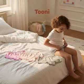 Combo 3 quần chip đùi Toonì chất thun Modal mềm mịn kháng khuẩn cho bé gái 10-40kg Bubbybaby-GV