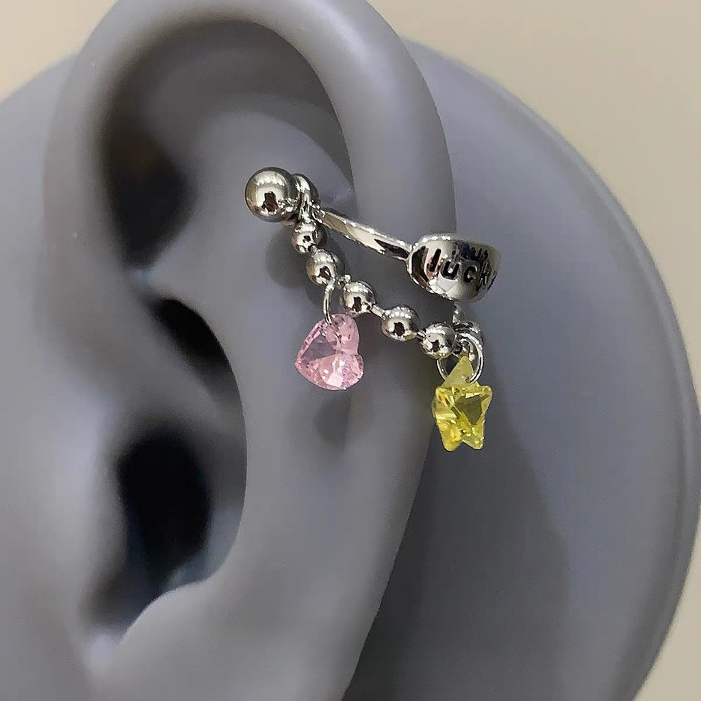 Mặt dây chuyền và bông tai ngôi sao zircon, thời trang đa dụng