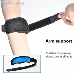 Khung Ảnh Điều Chỉnh Hỗ Trợ Khuỷu Tay với Dây Đeo và Miếng Lót Giảm Đau cho Bóng Rổ, Tennis và Golf VN