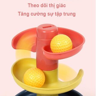 Bé Spin Tháp Xếp Chồng Bóng Đồ Chơi Cảm Giác Động Cơ Kỹ Năng Theo Dõi Trực Quan PVC ABS