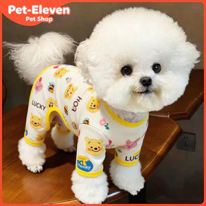 Quần Áo Cho Chó Teddy Bichon Đi Chơi Chó Đi Bộ Bốn Chân Chống Bụi Quần Chống Bẩn Mùa Xuân Mùa Hè Mỏng Áo D-ring Đi Chơi Lực Kéo