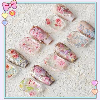 [beautifulhome] Giấy bạc chuyển móng tay hoa hồng 4 * 50cm cho DIY Nail Art Sliders Nail Salon Sử dụng [làm đẹp]