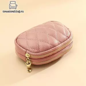 Tweeduj Mới Thời Trang Thường Ngày Lưới Kim Cương Dây Kéo Ví Đựng Tiền Xu Cho Nữ Mini Túi Đựng Thẻ VN