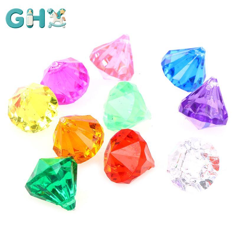 Đồ chơi bể bơi đá quý lặn GHX 10 viên kim cương lớn đầy màu sắc với hộp cướp biển kho báu Bơi lội VN