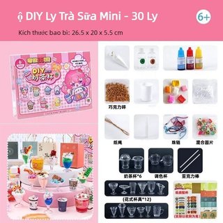 Mini Bong Bóng Trà Đồ Chơi DIY Bộ Cốc Sáng Tạo Trẻ Em Quà Tặng Thủ Công Chơi Trượng Hộp Nhiều Màu Sắc Miếng Dán