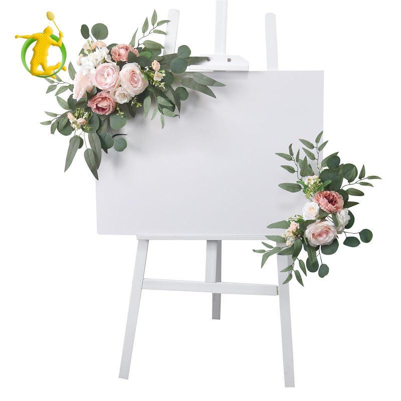 2x Đám Cưới Vòm Hoa Phông Nền Trang Trí Góc Hàng Thủ Công Dấu Hiệu Chào Mừng Cho
