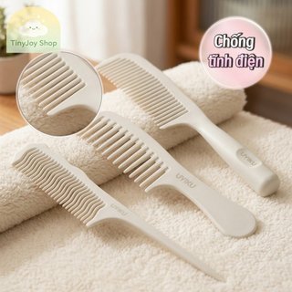 Bộ Lược Tóc Chống Tĩnh Điện Detangle Lược Răng Rộng Đuôi Lược Mịn Tóc Salon Du Lịch Sử Dụng
