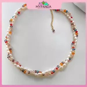 MYPANDA Chocker Ngọc Trai Natural Nhiều Màu Sắc, Hai Lớp, Phù Hợp Cho Phụ Nữ, Thể Hiện Sang Trọng Và Tinh Tế