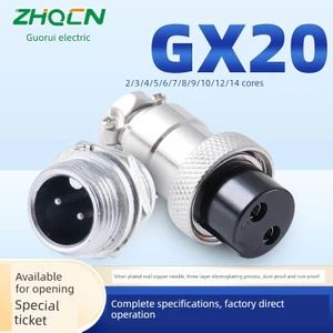 ZHCN ZHCN Air Plug GX20 Nữ Cắm Nam Ổ Cắm Mở Cáp 20mm Cắm 2-3-4-5-6-7-15P