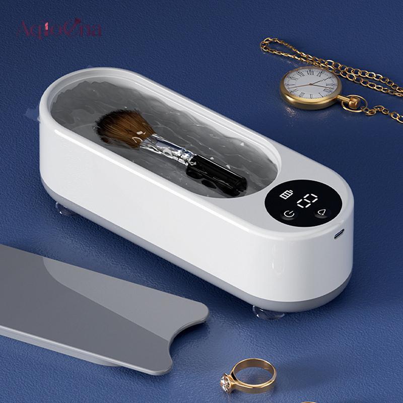 Máy làm sạch siêu âm AqToCna Máy làm sạch trang sức di động để sử dụng tại nhà Máy làm sạch kính đa chức năng AqToCna