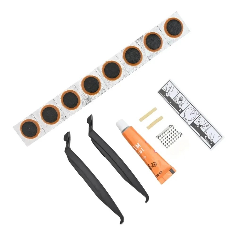 Bộ sửa chữa lốp xe đạp HOBBYIN, công cụ vá cao su 25mm kèm keo đa năng, sửa nhanh ống xe đạp