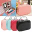 FAVORITEGOODS Mỹ phẩm có gương, Túi trang điểm vuông có hoa văn bằng đá dung tích lớn, Hộp đựng đồ đa chức năng thời trang Túi giặt nữ