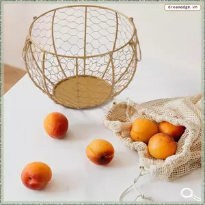 Giỏ thu thập trứng gà bằng kim loại có tay cầm, Giỏ đựng trứng có dây để thu thập trứng, Hộp đựng trứng cho mặt bàn