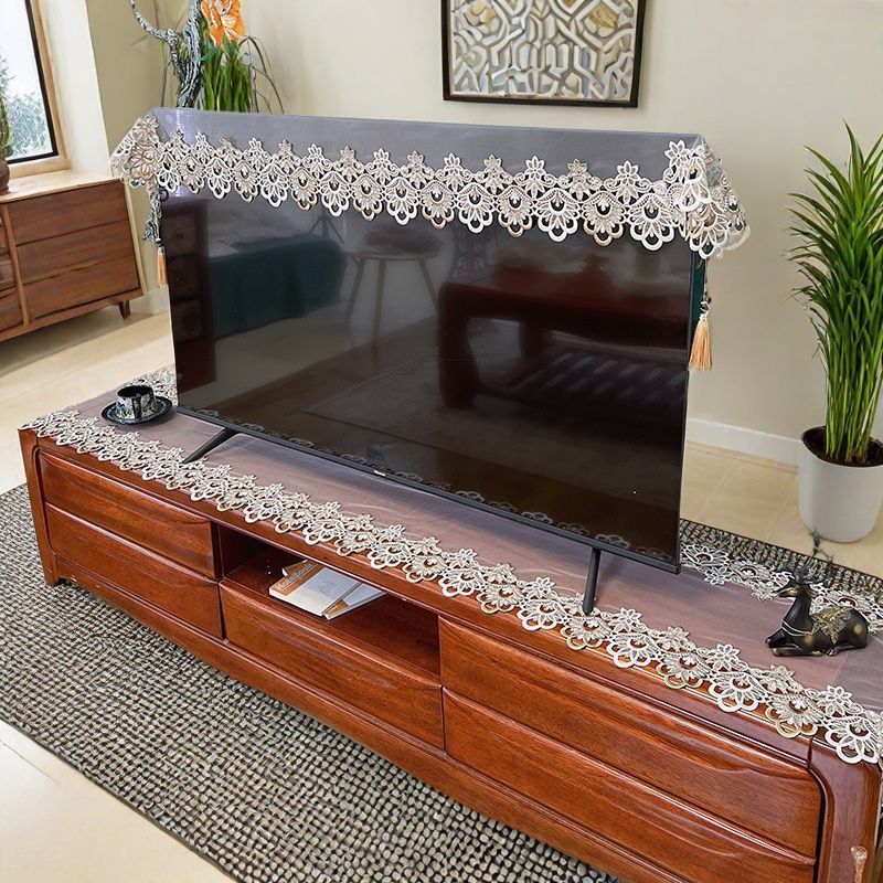 YHMJFBY1314 Phong Cách Mới Tivi Tivi Ren Chống Bụi Bao Chống Bụi Chống Bề Mặt Cong Boot Không Nhặt Treo Tủ Tivi Khăn Che Đa Năng