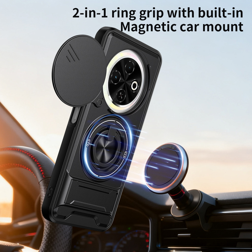 Ốp Điện Thoại Đa Năng Sang Trọng Thích Hợp Cho Infinix Tecno Spark 30C 30 Pro 4G 5G Dây 360°Giá đỡ vòng có vỏ máy ảnh Vỏ bảo vệ toàn diện chống sốc