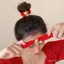 Năm Mới Dây Tóc Đỏ Năm Rồng Dây Cao Su Buộc Tóc Vòi Dây Buộc Tóc Da Mũ Đội Đầu Phong Cách Mới Lễ Hội Đầu Đỏ Dây Nữ OO0W