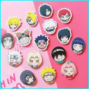 HK1 Naruto Thổ Cẩm Pin Anime Hình Dễ Thương Túi Quần Áo Cổ Áo Huy Hiệu Trang Sức Sasuke Kakashi Đồ Chơi Quà Tặng Cho Học Sinh Kid
