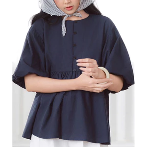 ÁO BABYDOLL TAY PHỒNG FREESIZE – XANH TRƠN -TRẮNG CHẤM BI SIÊU XINH MyaHouse