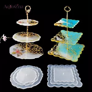 AqToCna DIY khay đựng trái cây ba lớp khay trà khuôn silicone nhựa epoxy khay nhựa khuôn AqToCna