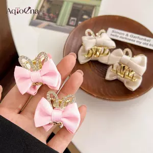 AqToCna Trẻ Em Ngọt Ngào Nơ Dễ Thương Kẹp Tóc Nhỏ Nữ Mũ Kim Cương Giả Tai Thỏ Vương Miện Tóc Mini Vuốt Kẹp Tóc Bé Gái Phụ Kiện Tóc AqToCna