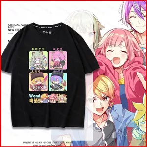 YB1 PJSK Project Sekai Nhiều Màu Sắc Sân Khấu tee TENMA TSUKASA Otori Emu Áo Thun anime Tay Ngắn BY1