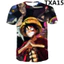 Nhanh Khô Thường Ngày Áo Thun Nữ Tay Ngắn Unisex One Piece Luffy 3D In Anime Tee Cổ Điển Nóng