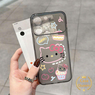 Ốp điện thoại mềm hình mèo Kitty hoạt hình dễ thương Tương thích cho IPhone 17 16 15 12 14 13 11 Pro Max Air 15 14 16 Plus Vỏ điện thoại mềm mờ bảo vệ siêu mỏng