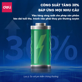 Pin tiểu AA, AAA Deli Megactive Pin 2A/3A An toàn không thuỷ ngân Siêu Bền Dung Lượng Lớn Hàng Chính Hãng