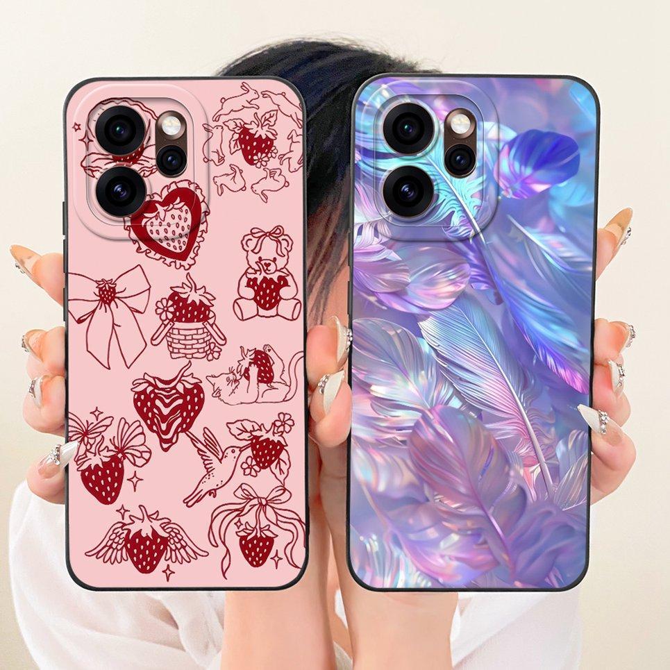 Ốp Lưng Silicon Lỏng Cho Oppo Reno15 F 15 Pro 5G Ốp Điện Thoại Thạch Nữ Tính Hoa Bướm Nơ Họa Tiết Vỏ CPH2801 CPH2813