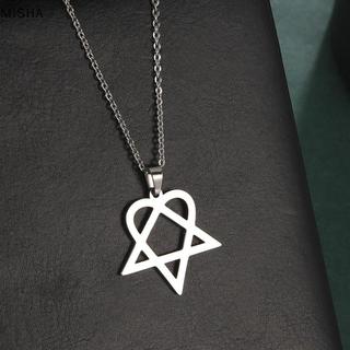 Misa Classic đơn giản Heartagram Ngôi sao Trái tim Mặt dây chuyền bằng thép không gỉ Trang sức Nelace Đẹp