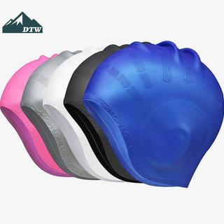 DTW Người Lớn Cao Cấp Mũ Bơi Nam Nữ Chống Thấm Nước Bể Bơi Mũ Bảo Vệ Tai Tóc Dài Mũ Lặn Silicon Lớn Thể Thao