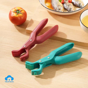 Kẹp khay hấp nhà bếp bằng nhựa chống trượt, chống bỏng, kẹp bát đĩa gia dụng.