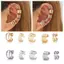 AqToCna 5 Cái / bộ Vòng Đeo Tai Cá Tính Đơn Giản Trang Sức Hợp Kim Phụ Kiện Tai Cổ Điển Cho Nữ Tiệc Hàng Ngày Mặc AqToCna