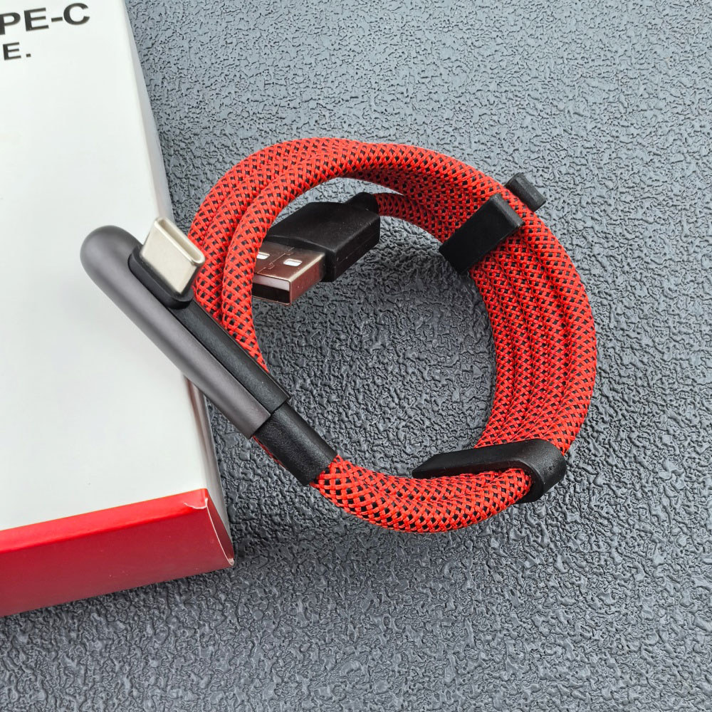 Cáp sạc nhanh 100W 80W Supervooc 10A cho Oneplus Ace 6 5 3 13 12 11 10T 9 8T Pro 90° Dây dữ liệu chơi game bện Khuỷu tay loại C