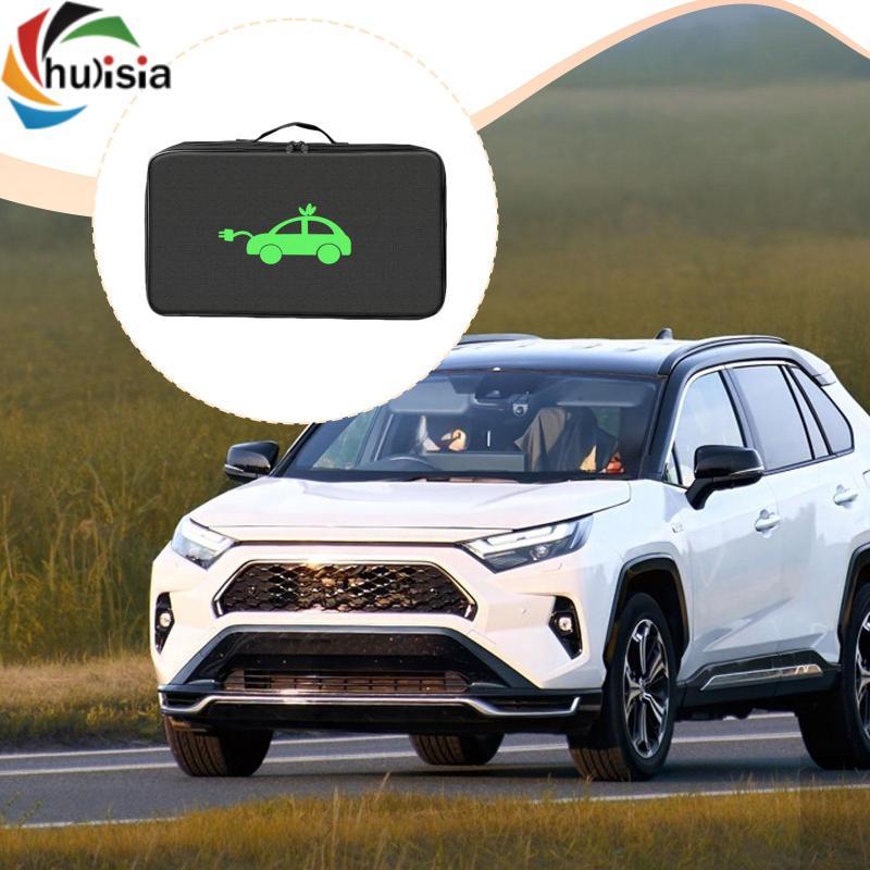 Túi đựng đồ sạc xe điện có cáp sạc Lưu trữ dụng cụ ô tô Túi cáp chịu lực chịu nước nặng Vải Oxford hình chữ nhật Túi phù hợp với