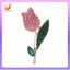 Trâm cài hoa pha lê dành cho nữ Trâm cài hoa bằng kim cương giả tráng men thanh lịch Pin Trâm cài hoa cho nữ cho bữa tiệc khiêu vũ Tiệc cưới màu hồng