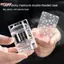 HFSHY Hai Đầu Pháp Móng Tay Nghệ Thuật Stamper Có Dụng Cụ Cạo Móng Tay Silicon Đầu Trong Suốt Khuôn Dập Mẫu Cho DIY Làm Móng Tay Kích Thước VN