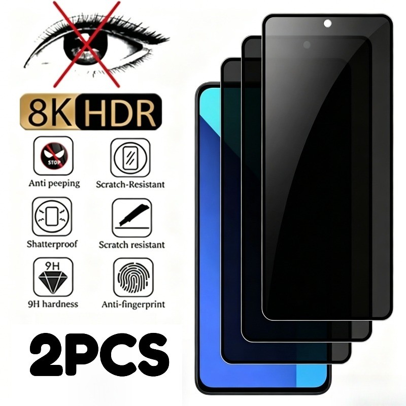 2 Chiếc Trong Suốt Cạnh Đen Kính Phim Dành Cho Honor X7d X7c 4G X7b 5G 4G 50 MP HD Điện Thoại Bảo Vệ Màn Hình Cho Honor X7a X70i X7 Chống Gián Điệp Cạnh Đen Kính Cường Lực