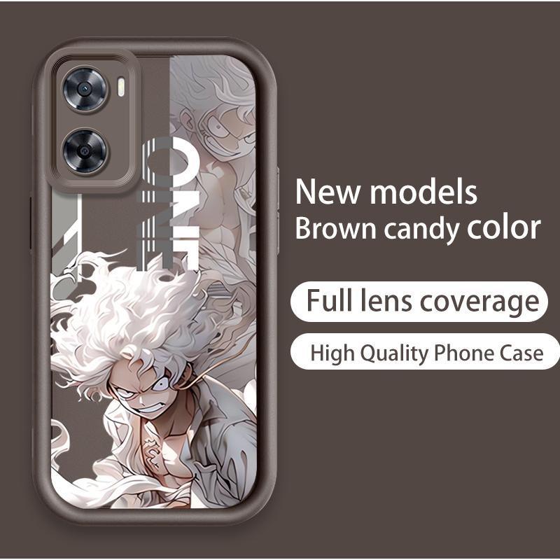 Ốp Cho OPPO A57 4G A77 4G A77S 4G Hoạt Hình Silicon Màu Kẹo Mềm TPU One Piece Five Gear Luffy Angel Eye Vỏ Điện Thoại Chống Sốc