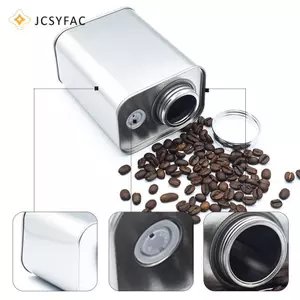 JCSYFAC Cà Phê Đậu Kín Hơi Lon Cắm Trại Ngoài Trời Hộp Thiếc Cấp Thực Phẩm Paaging Lưu Trữ Tươi Thở Sắt Lon Mới