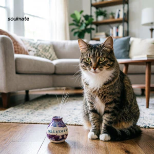 Linh hồn| Cat Whisker Storage Cat Beard Vase Handmade Mini Ceramic Cat Whisker Vase – Giá đỡ chậu hoa nhỏ cho chó Mèo Đồ lưu niệm thú cưng dễ thương Quà tặng trang trí thu nhỏ cho gia đình
