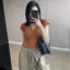 Áo thun ngắn tay màu xám dành cho nữ, kiểu dáng ôm cổ chữ V, vải co giãn mềm mại, hot Girl thường ngày mùa hè