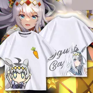 Ngựa Đua Nữ Hàng Hóa Hai Chiều Hạt dẻ Ngắn Tay Áo Thun Nam Nữ Mùa Hè Anime Quần Áo Derby Trò Chơi Rời