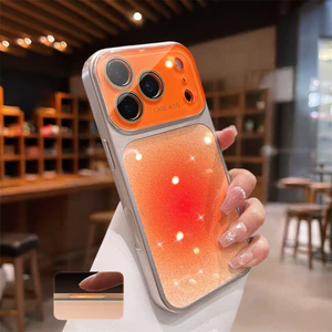 Ốp Điện Thoại Màu Hồng Lấp Lánh Nhuộm Thời Trang Cho iPhone 17 Pro Max 13 14 15 16 Pro Max Bao Gồm Bảo Vệ Ống Kính Máy Ảnh Vỏ Mềm Vỏ Điện Thoại Vỏ Bảo Vệ