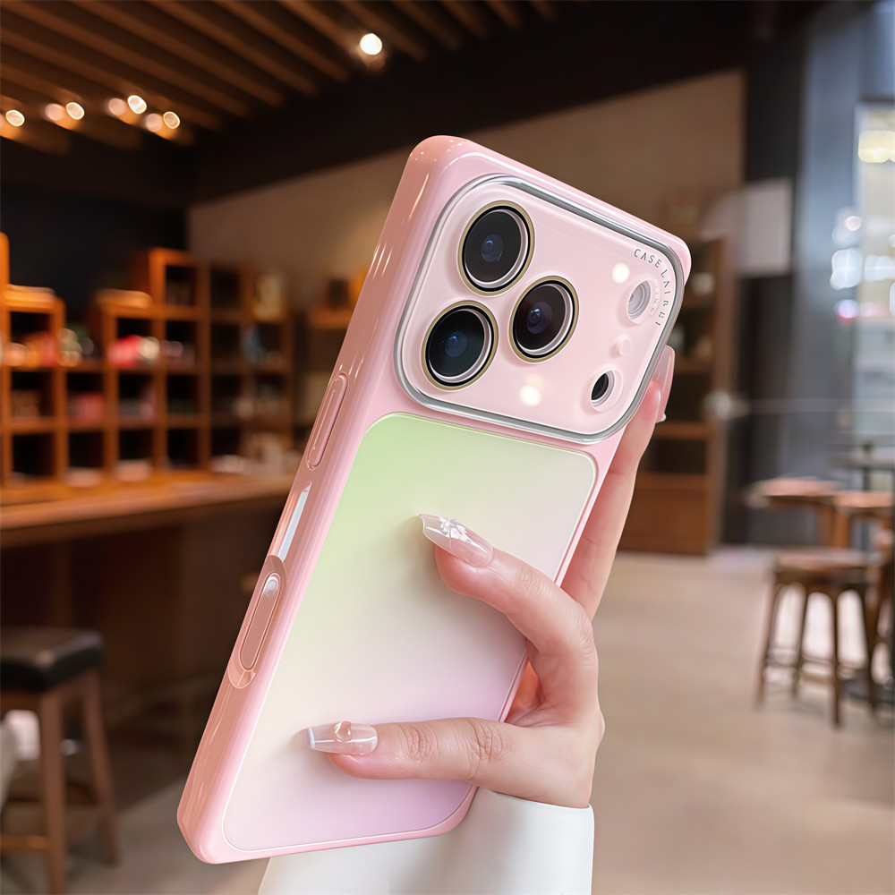 Ốp điện thoại hình vuông gradient thời trang cho iPhone 17 Pro Max 13 14 15 16 pro max Bao gồm tất cả bảo vệ ống kính máy ảnh vỏ mềm Vỏ bảo vệ vỏ điện thoại