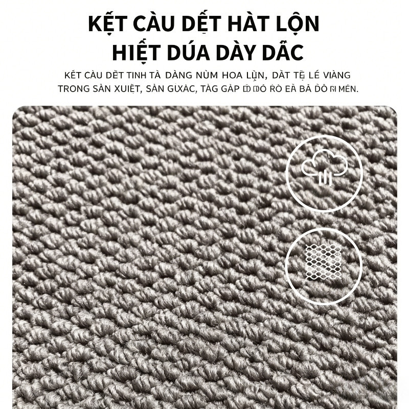 Thảm Bếp Dệt Sợi Chống Trơn Trượt, Hút Bụi, Sợi đay Giả Cao Cấp, Dễ Lau, Phong Cách Nhật Bản