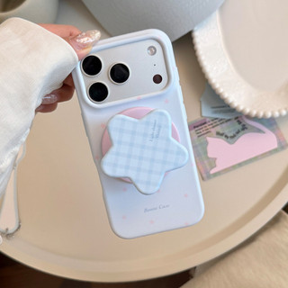 [Sheren] Ốp Điện Thoại Chân Đế Ngôi Sao Xanh Tươi Thích Hợp Cho i17 16 15 14 13 12 11 pro max Vỏ Bảo Vệ Chống Sốc